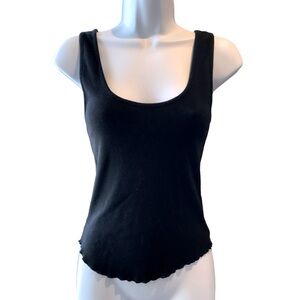 Cotton On Black Scoop Neck Stretch Tank Top S/P